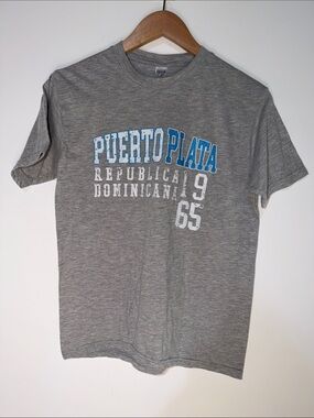 Puerto Plata Graphic T-Shirt - Gray unisex size small